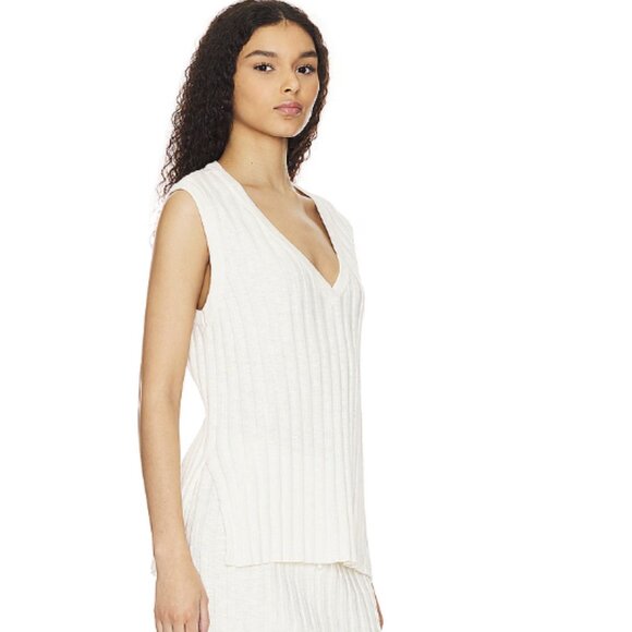 Free People Beach Veda Sleeveless V-neck Sweater - Picture 2 of 12